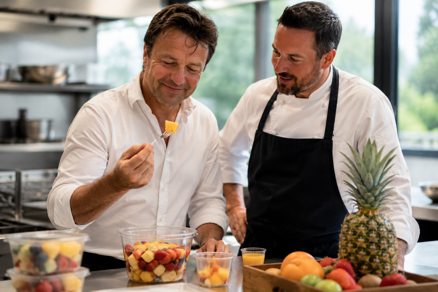 Commercial et chef cuisinier - partenariat Délifruits